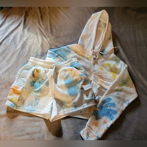 RUE 21 | Colorful Tie-Dye Hoodie and Shorts Set